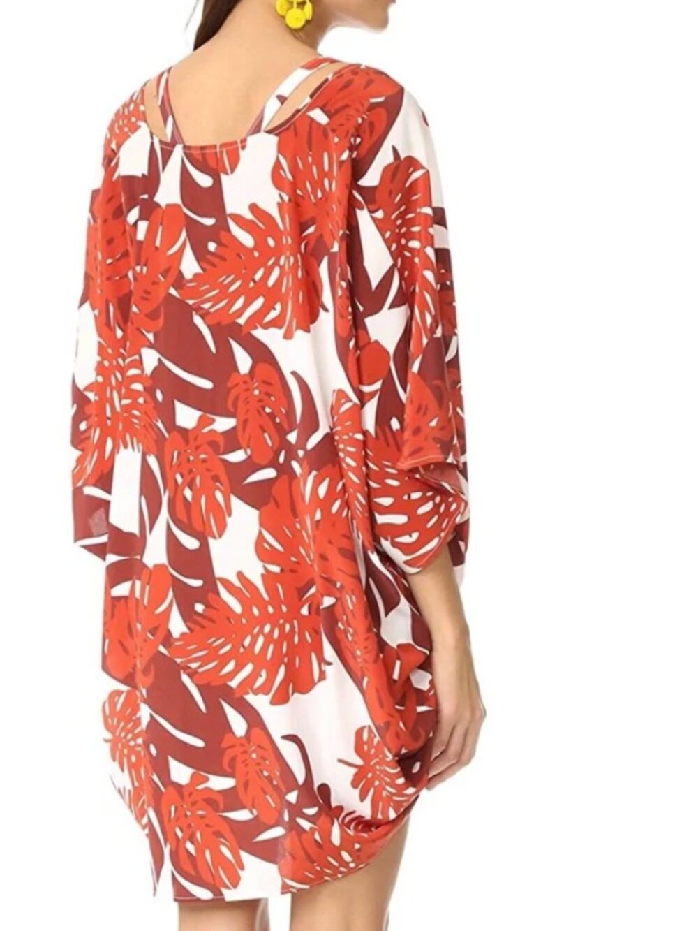 Mikoh | Kawela Bay 100% Silk Caftan in Vintage Tahiti Lehua - Picture 2 of 11